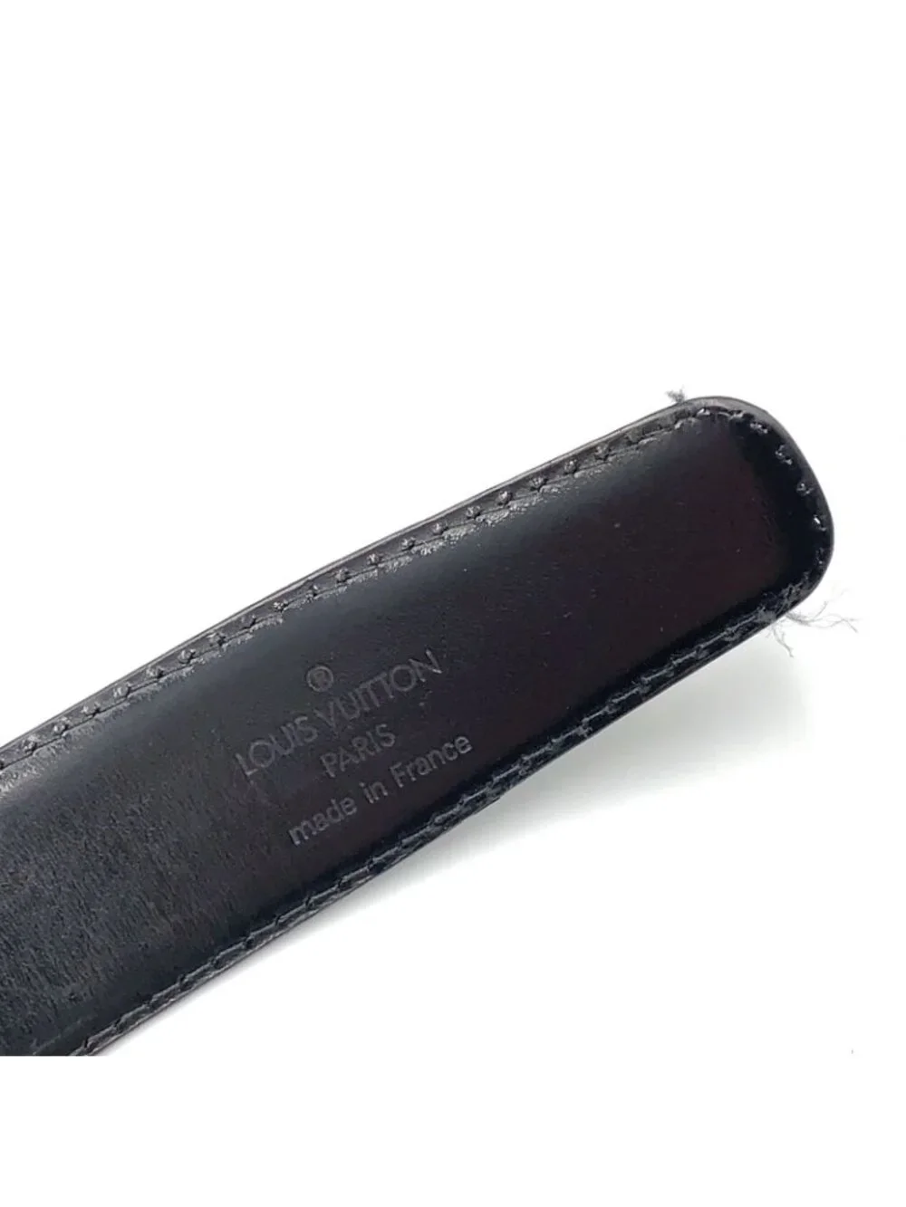 Louis Vuitton Ceinture Classic Leather Black Belt Gold